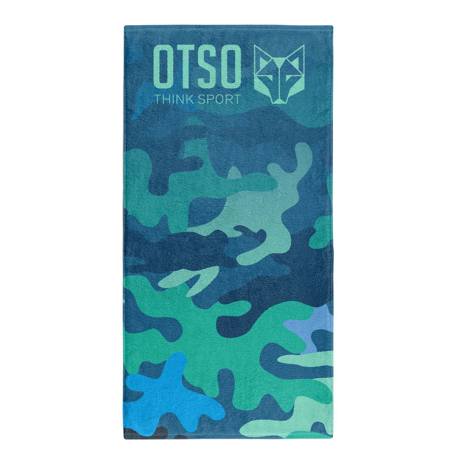 OTSO Mikrofaser-Sporthandtuch - Camo Blue – Produktansicht