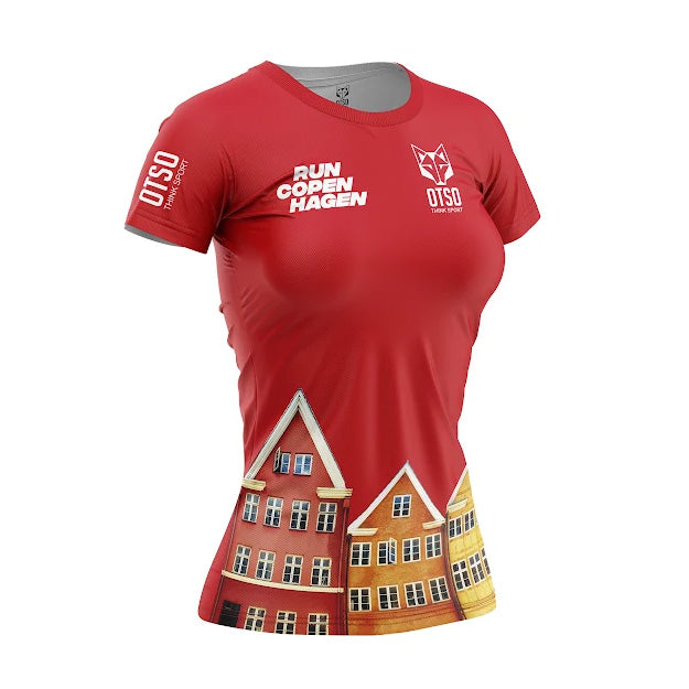 OTSO Damen Kurzarm-Funktionsshirt - Run Copenhagen – Produktansicht