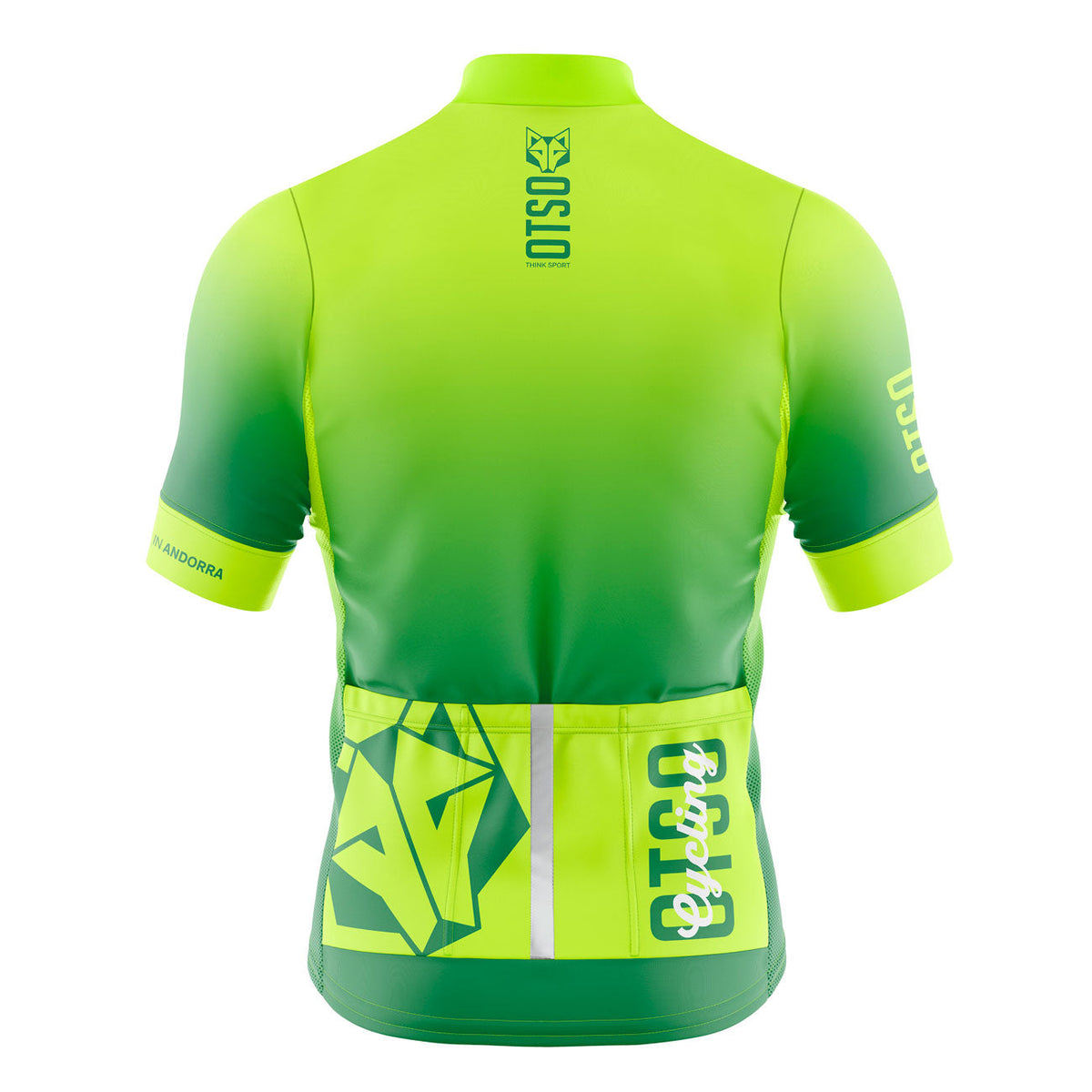 OTSO Damen Kurzarm-Radtrikot - Fluo Green – Produktansicht 2