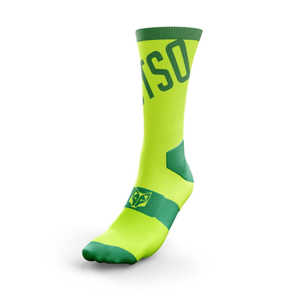 OTSO Fahrradsocken High Cut - Fluo Green – Produktansicht
