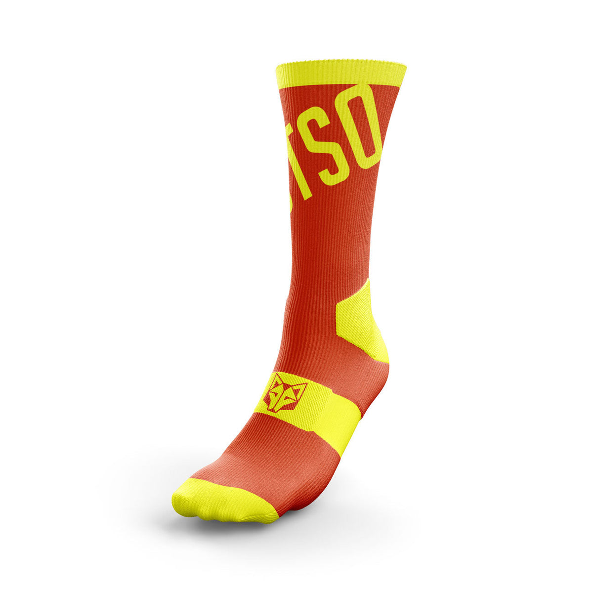 OTSO Fahrradsocken High Cut - Fluo Orange – Produktansicht