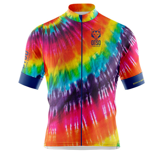 OTSO Herren Kurzarm-Radtrikot - Tie Dye – Produktansicht