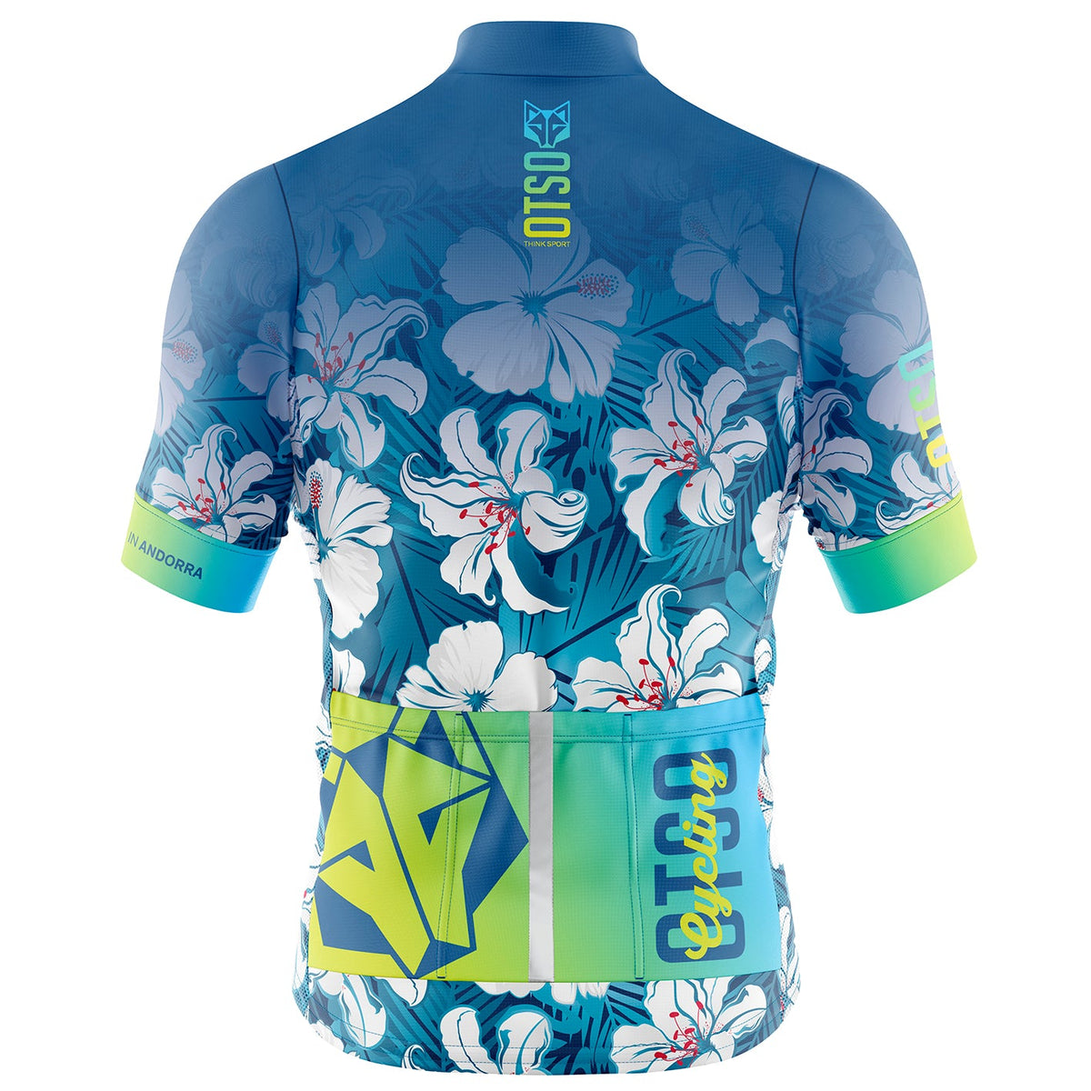 OTSO Damen Kurzarm-Radtrikot - Flowers – Produktansicht 2