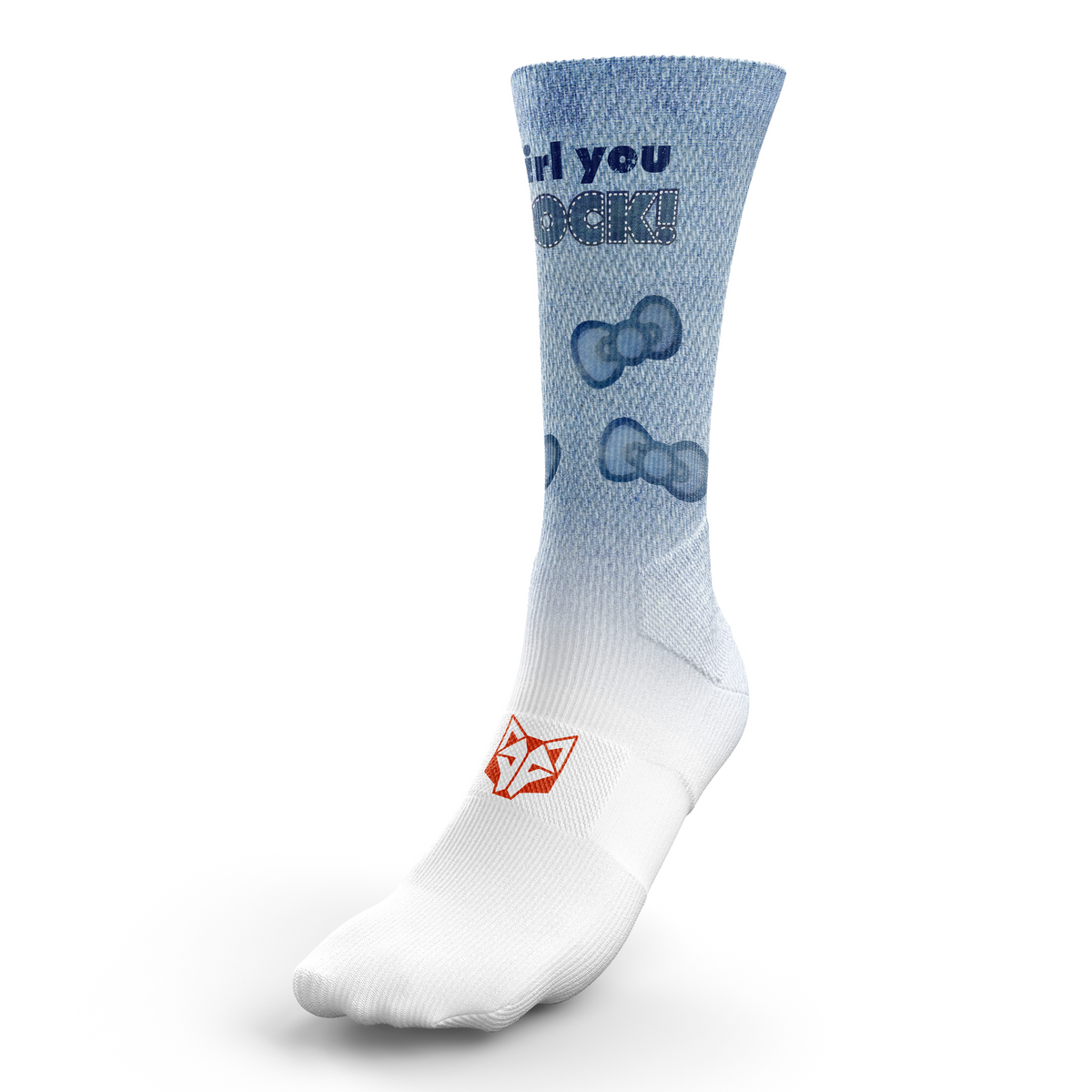 OTSO Sublimierte Sportsocken - Hello Kitty Denim – Produktansicht