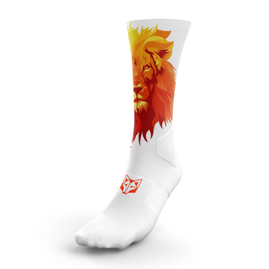 OTSO Sublimierte Sportsocken - Be A Lion Orange – Produktansicht