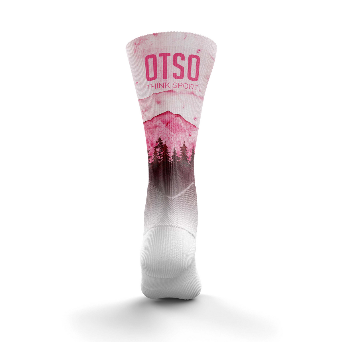 OTSO Sublimierte Sportsocken - Pink Forest – Produktansicht 2
