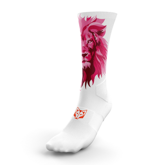 OTSO Sublimierte Sportsocken - Be A Lion Pink – Produktansicht