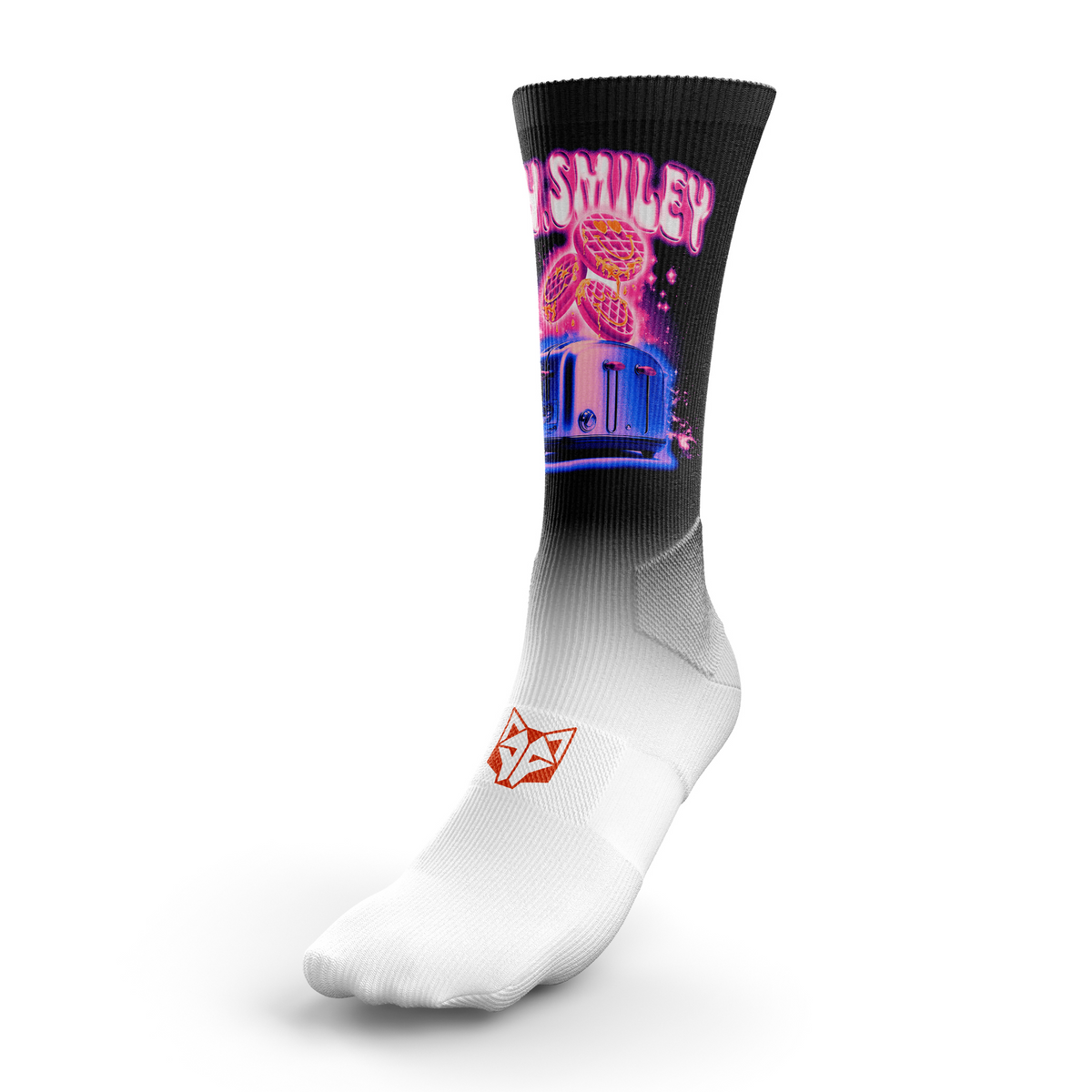 OTSO Sublimierte Sportsocken - S.W.Smiley Concrete Canvas Toaster – Produktansicht