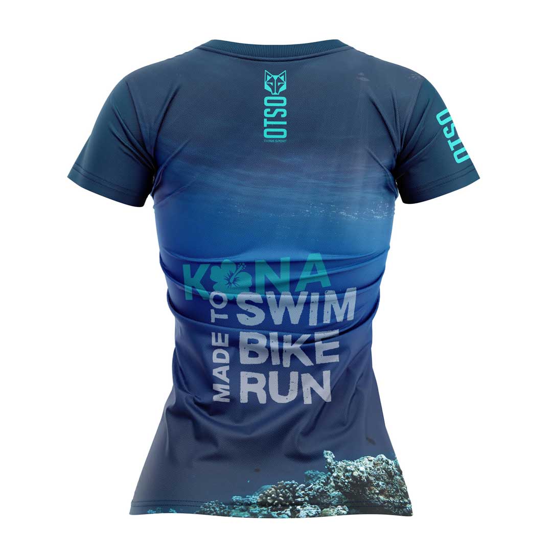 OTSO Damen Kurzarm-Funktionsshirt - Kona Turtles – Produktansicht 2