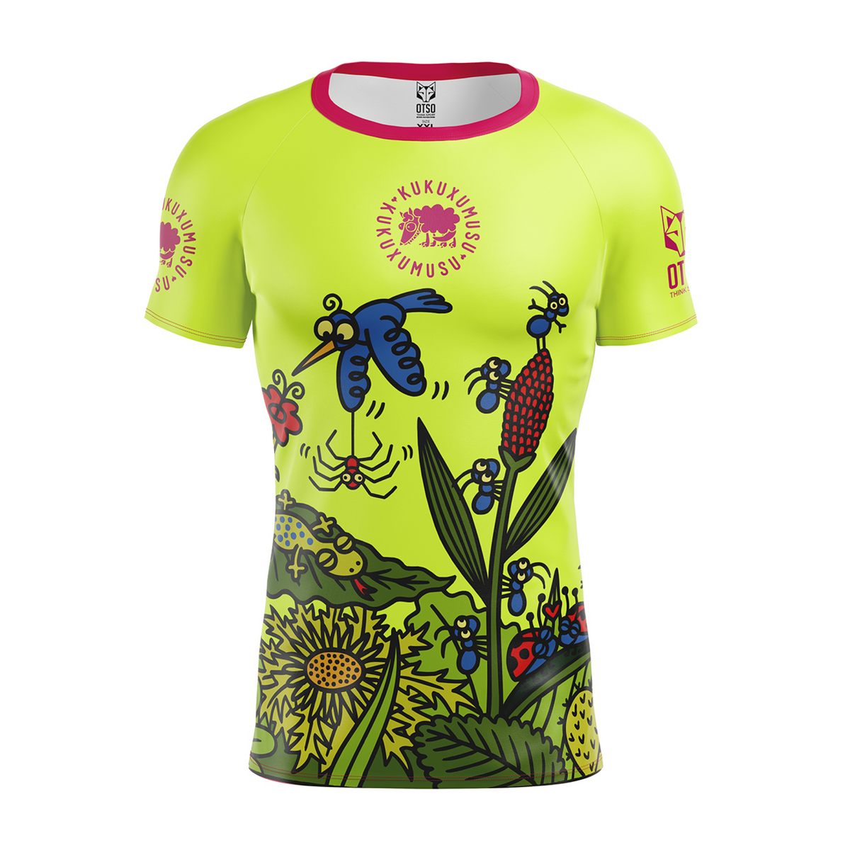 OTSO Herren Kurzarm-Funktionsshirt - Kukuxumusu Forest – Produktansicht