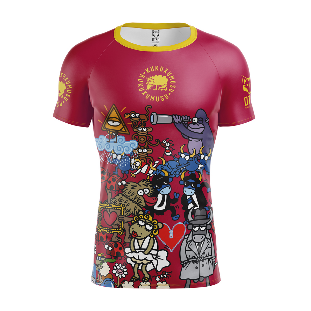 OTSO Herren Kurzarm-Funktionsshirt - Kukuxumusu Mix Kuku – Produktansicht