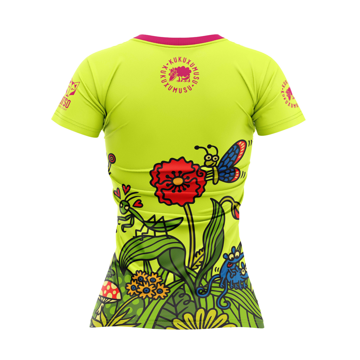 OTSO Damen Kurzarm-Funktionsshirt - Kukuxumusu Forest – Produktansicht 2