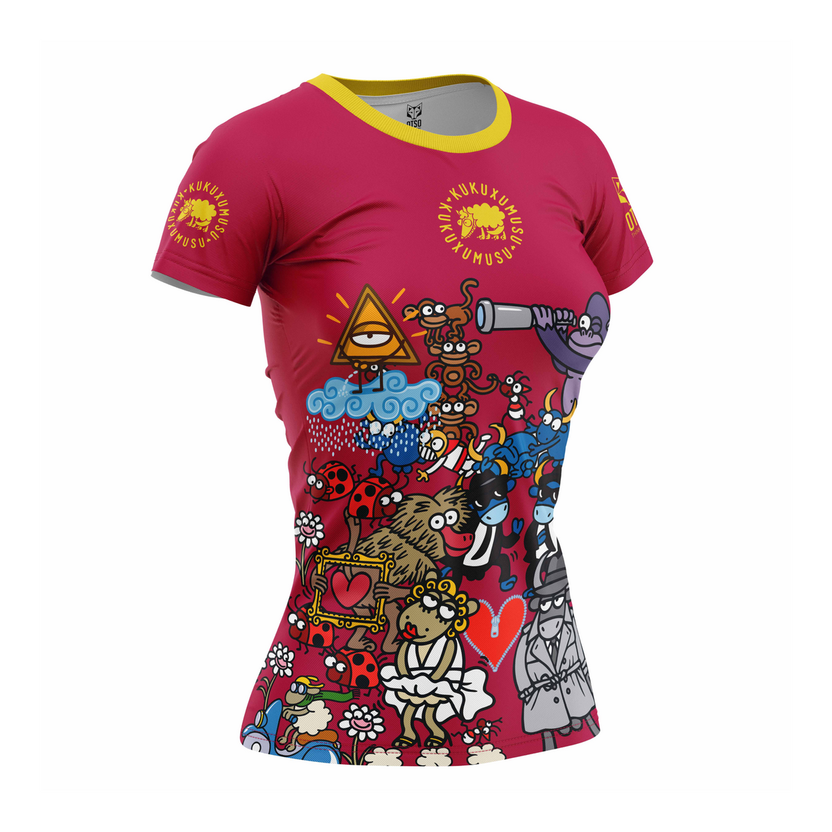 OTSO Damen Kurzarm-Funktionsshirt - Kukuxumusu Mix Kuku – Produktansicht