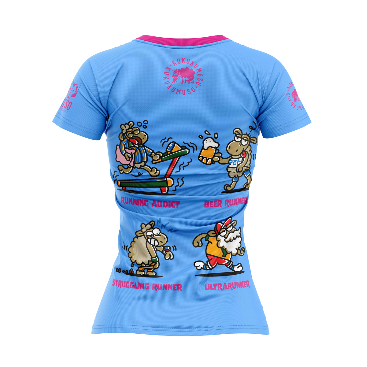 OTSO Damen Kurzarm-Funktionsshirt - Kukuxumusu Runners – Produktansicht 2