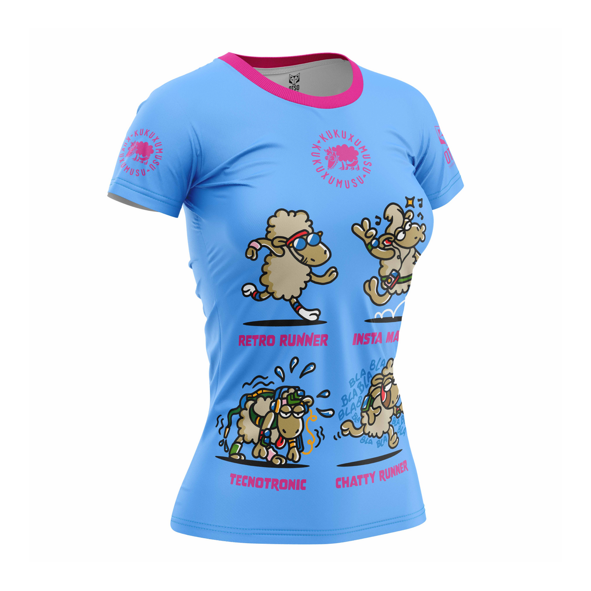 OTSO Damen Kurzarm-Funktionsshirt - Kukuxumusu Runners – Produktansicht