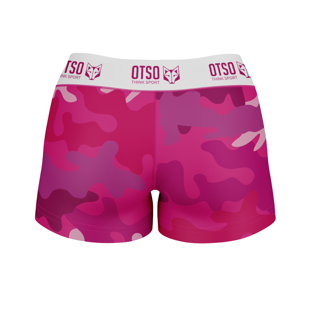 OTSO Damen Sportshorts - Camo Pink – Produktansicht 2