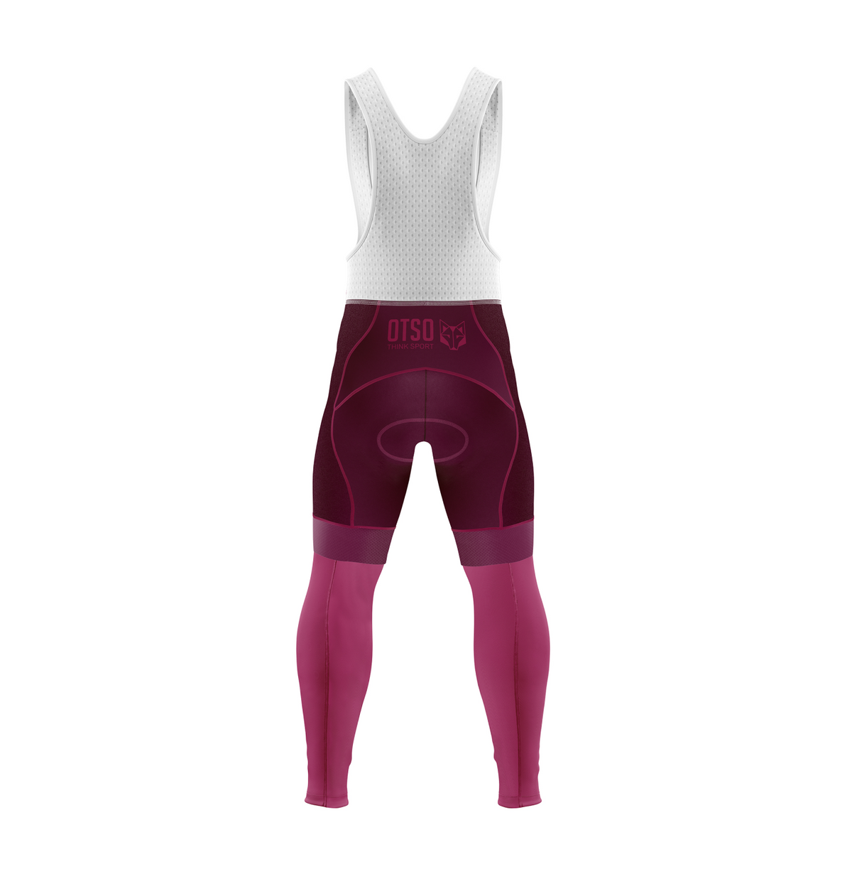 OTSO Damen Winter-Radhose lang - Burgundy – Produktansicht 2