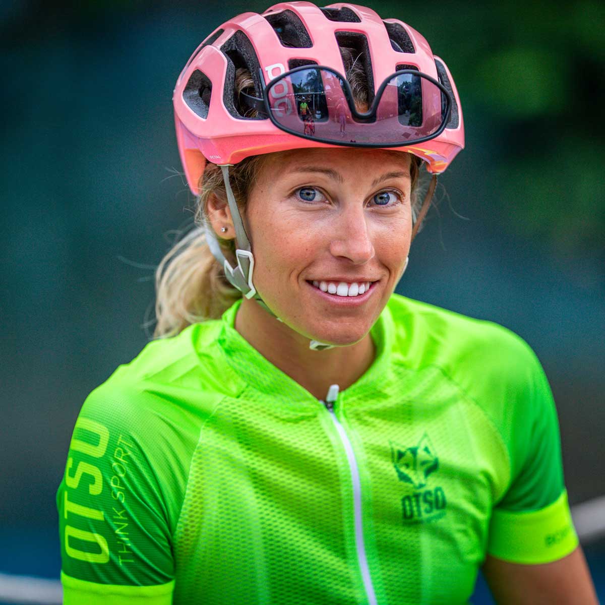 OTSO Damen Kurzarm-Radtrikot - Fluo Green – Produktansicht 3