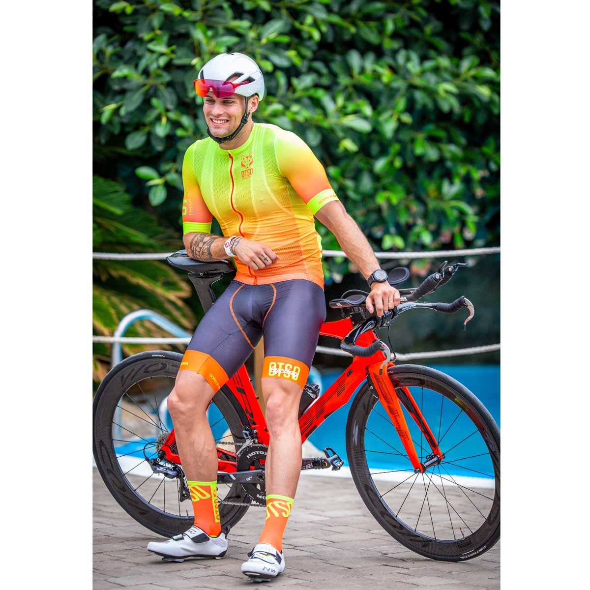 OTSO Herren Radhose - Fluo Orange – Produktansicht 2
