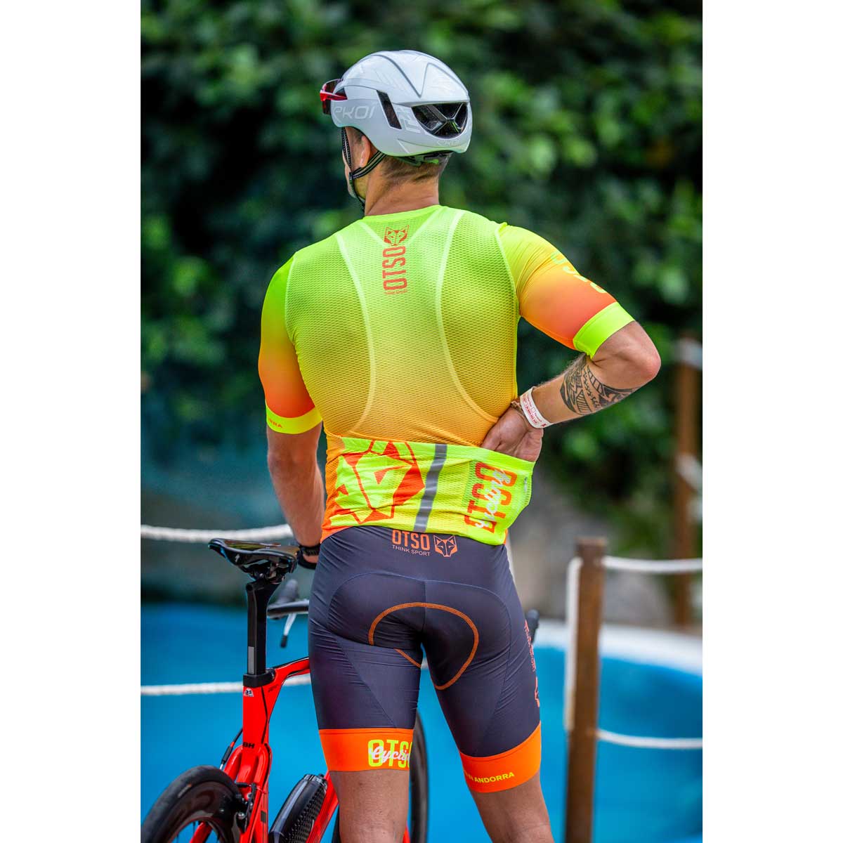 OTSO Herren Radhose - Fluo Orange – Produktansicht 3