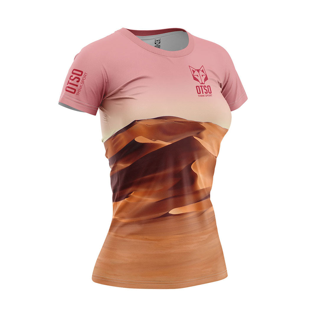 OTSO Damen Kurzarm-Funktionsshirt - Desert – Produktansicht