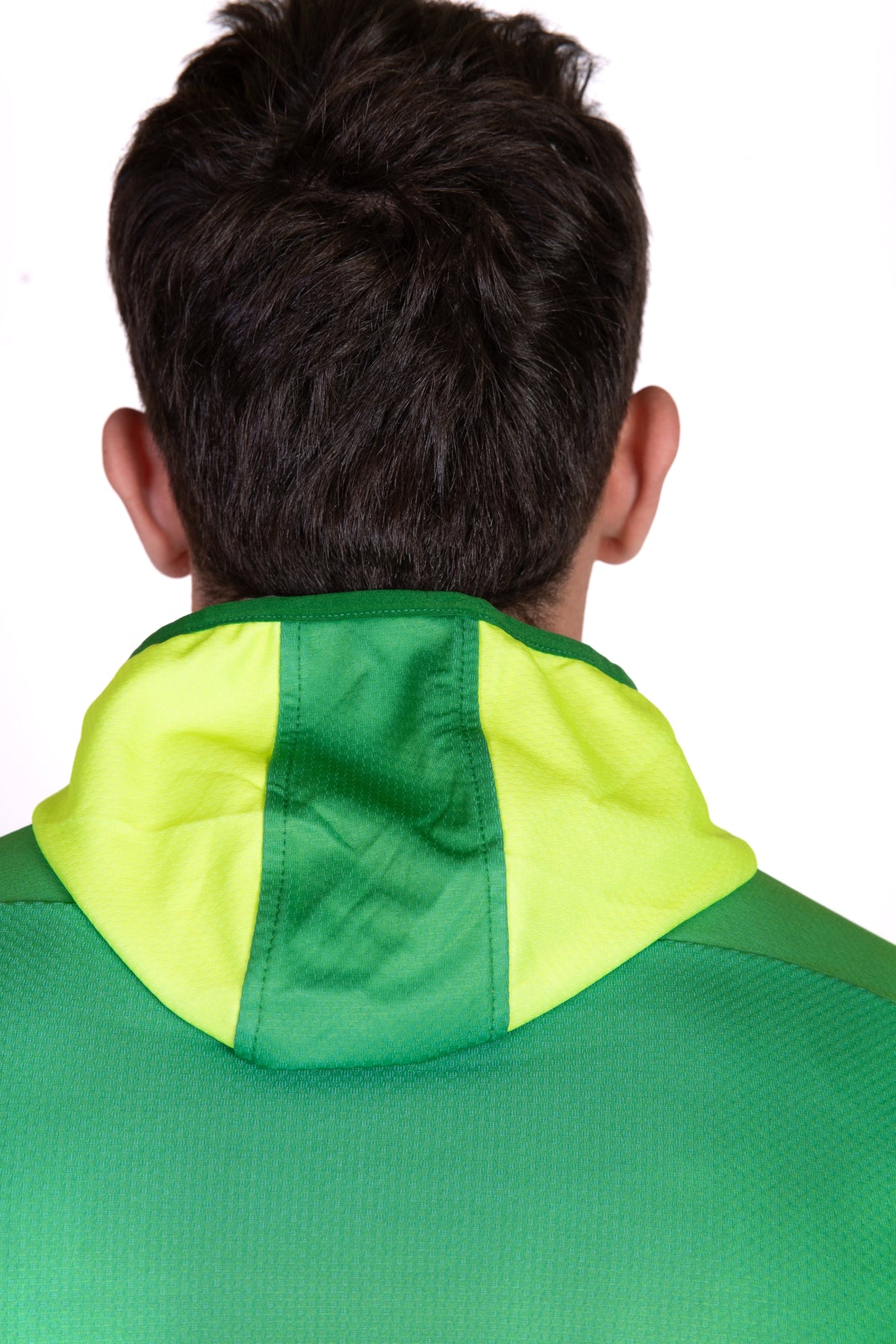 OTSO Unisex Sport-Hoodie - Forest Green & Fluo Green – Produktansicht 10