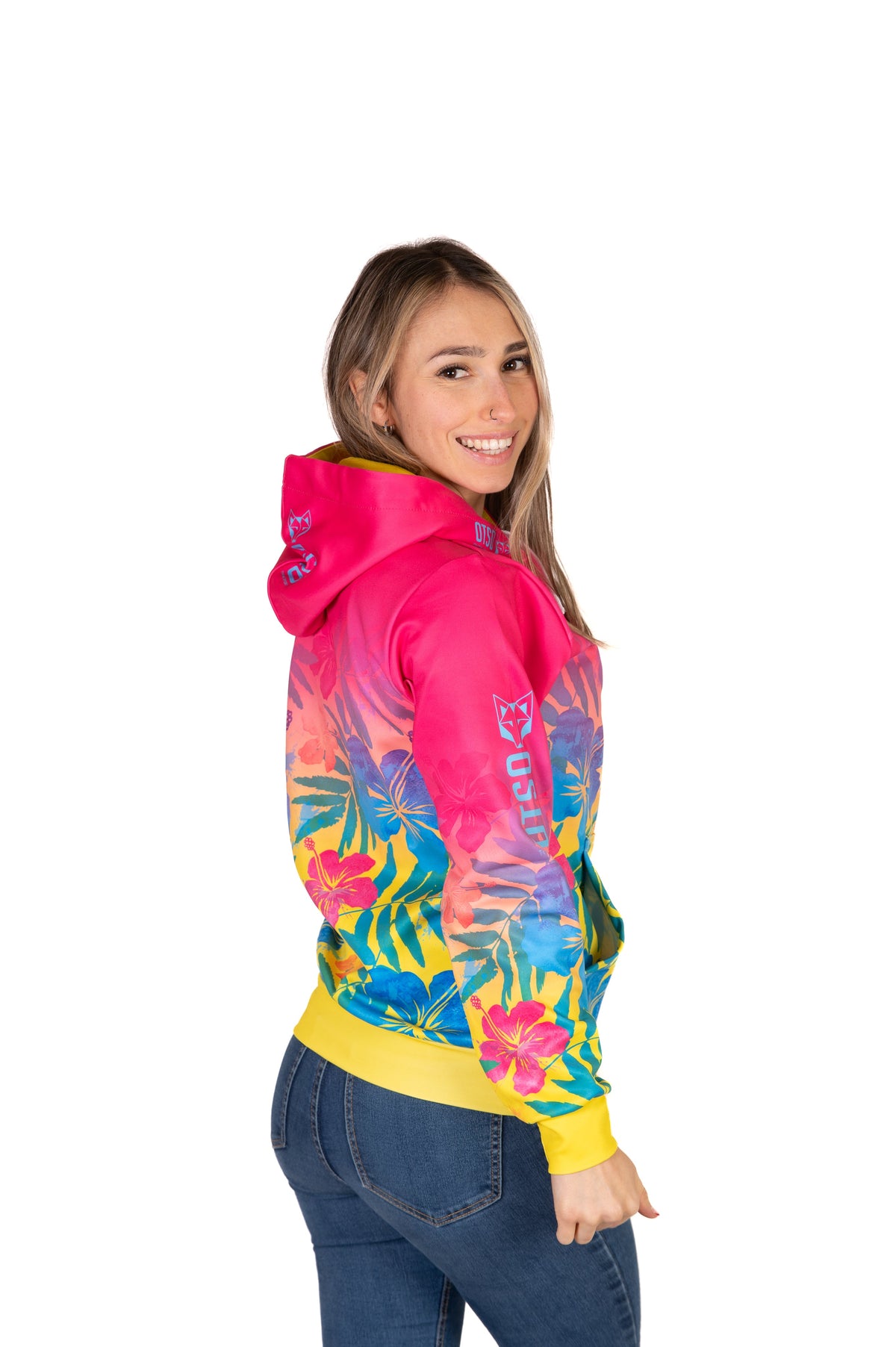 OTSO Hoodie - Floral Pink – Produktansicht 6