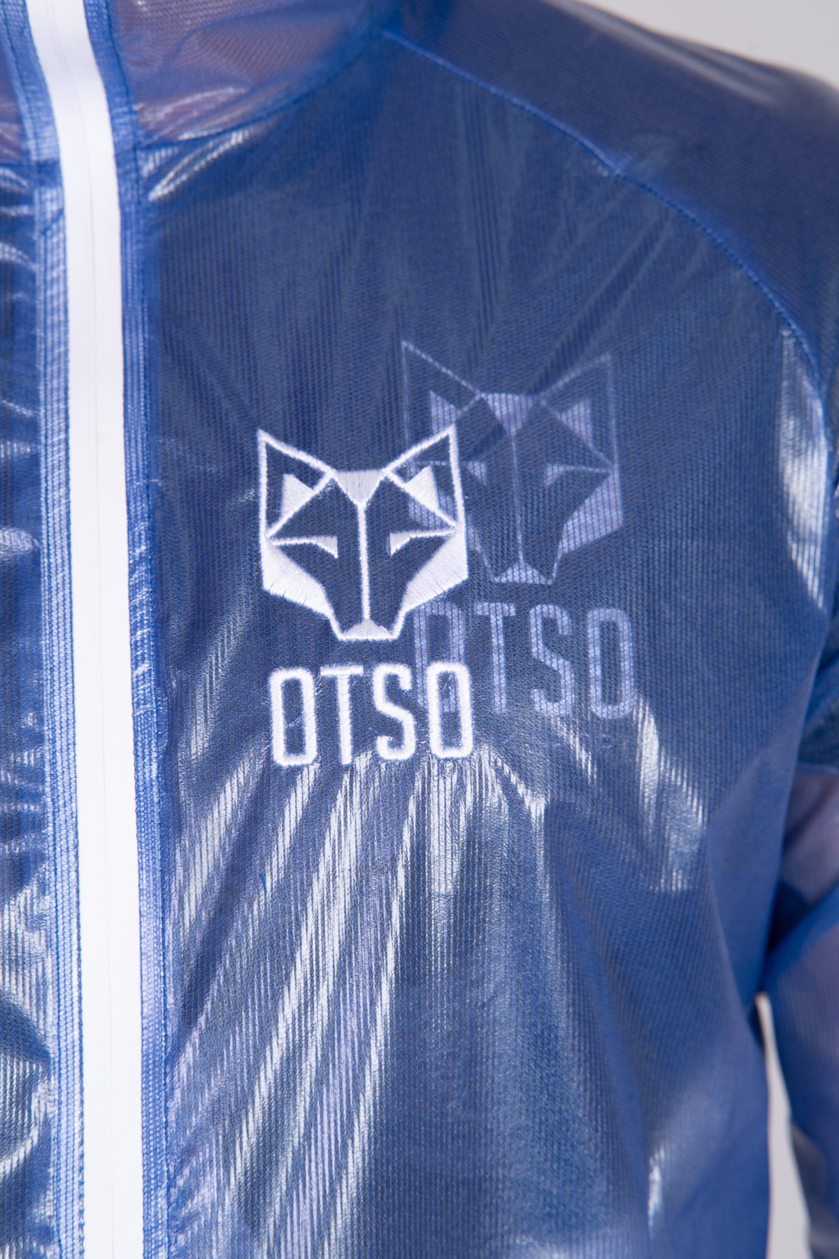 OTSO Wasserdichte Laufjacke - Electric Blue & White – Produktansicht 9