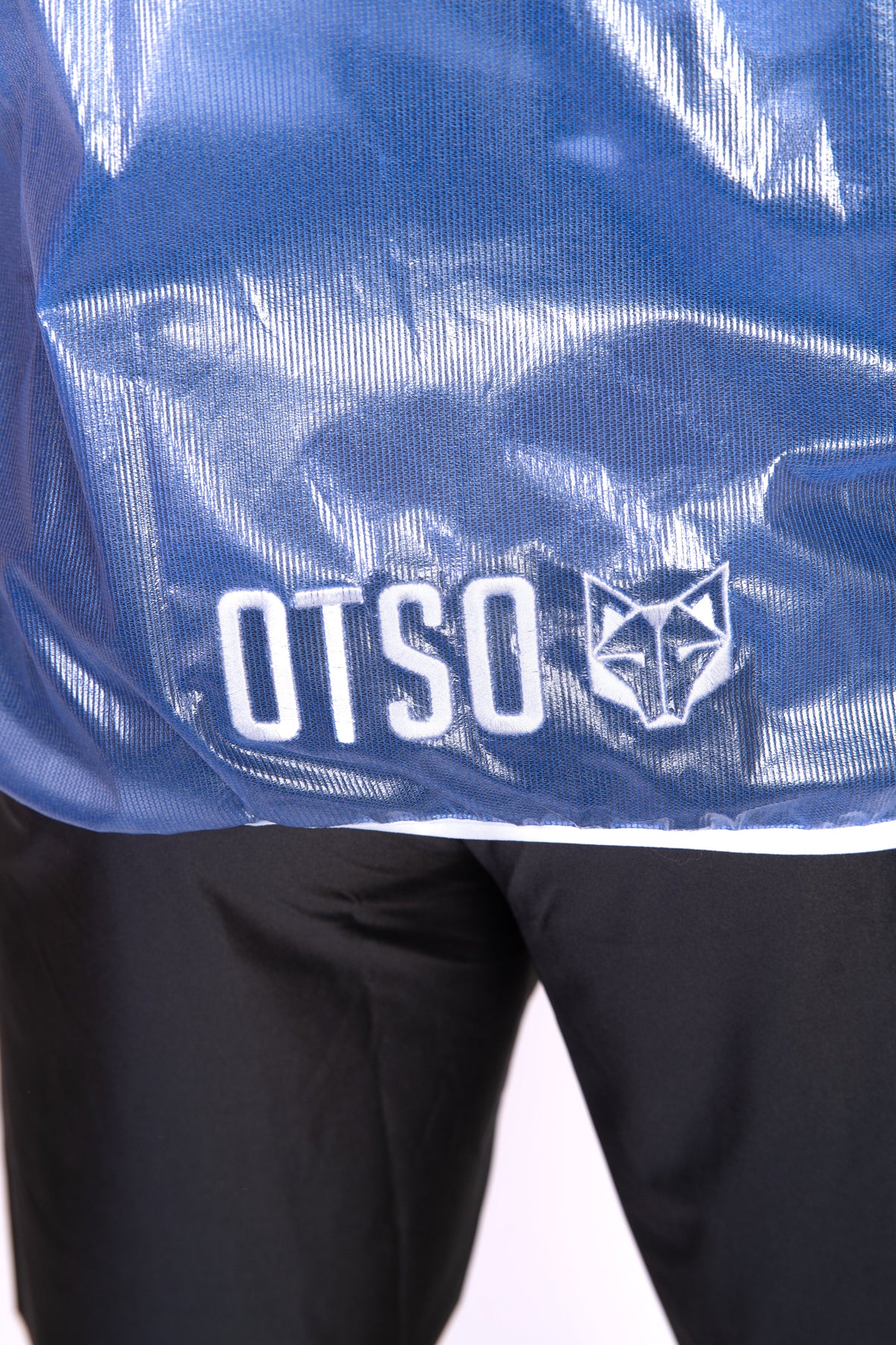 OTSO Wasserdichte Laufjacke - Electric Blue & White – Produktansicht 11