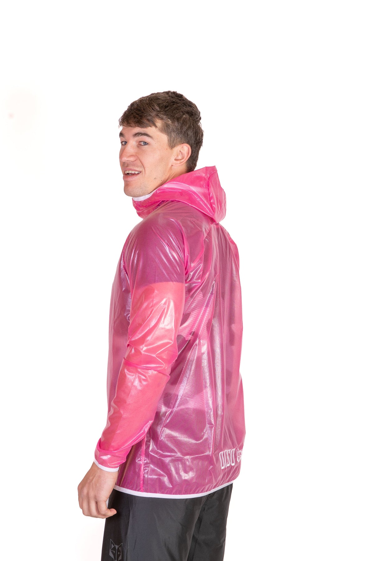 OTSO Wasserdichte Laufjacke - Fluo Pink & White – Produktansicht 18