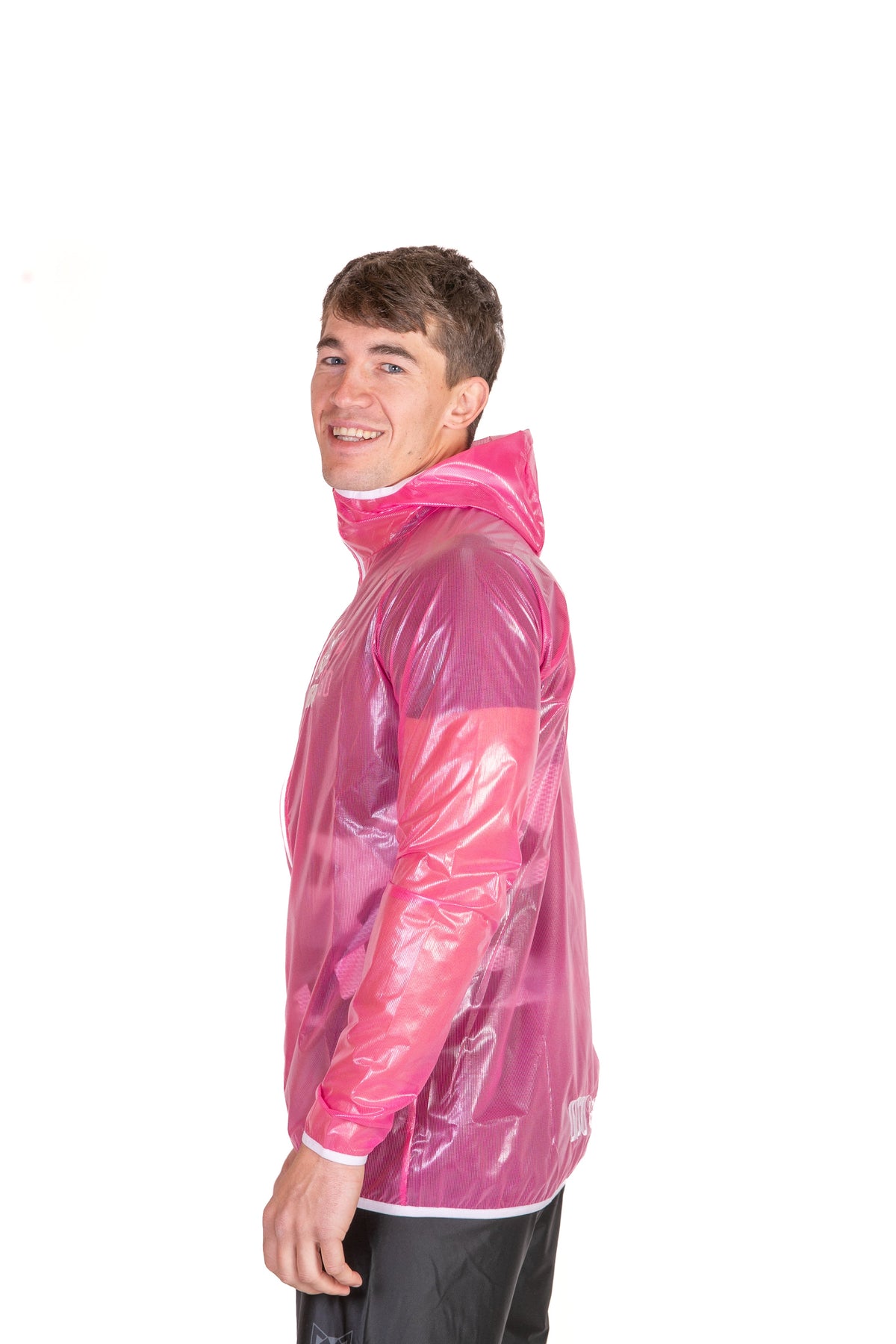 OTSO Wasserdichte Laufjacke - Fluo Pink & White – Produktansicht 17