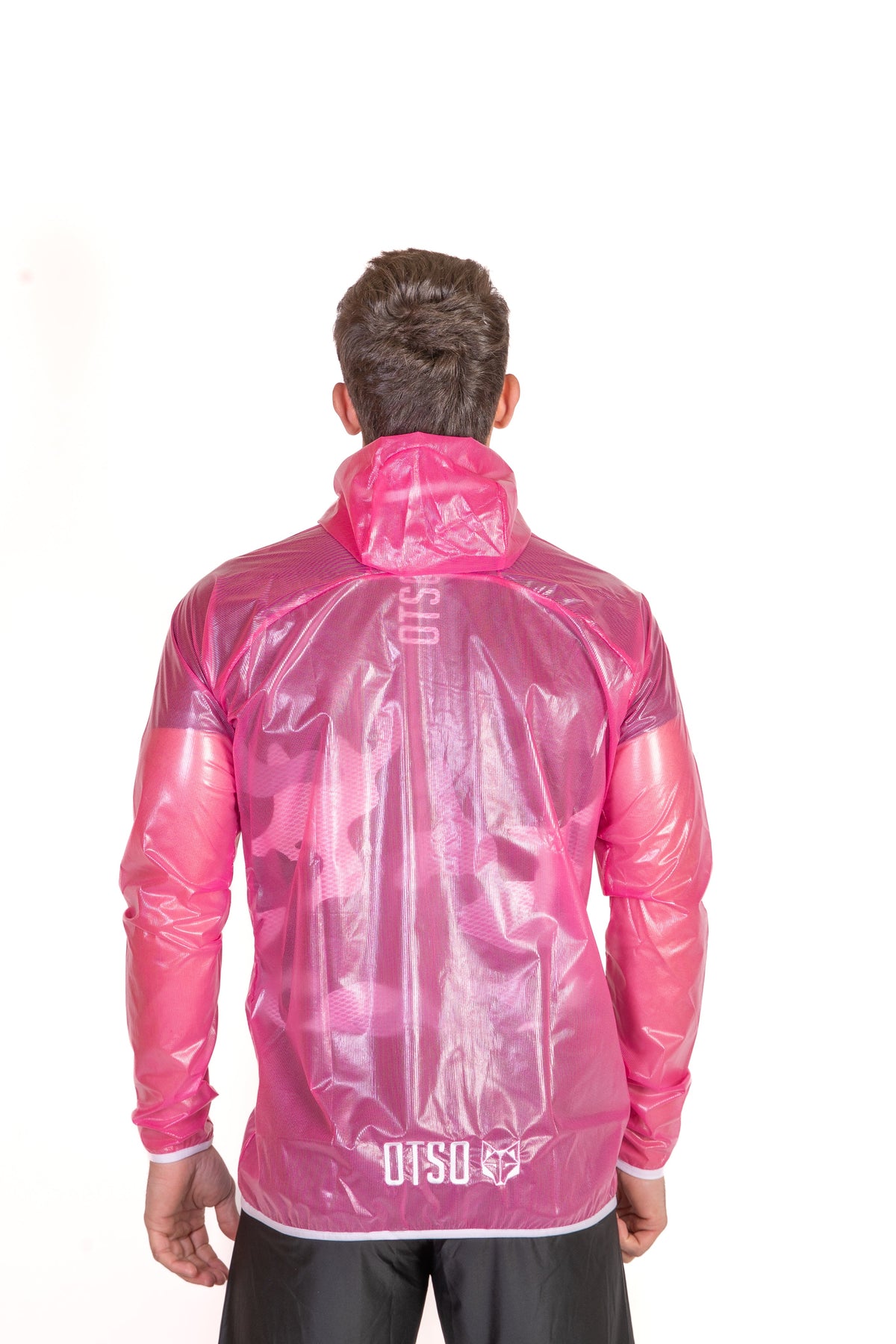 OTSO Wasserdichte Laufjacke - Fluo Pink & White – Produktansicht 19
