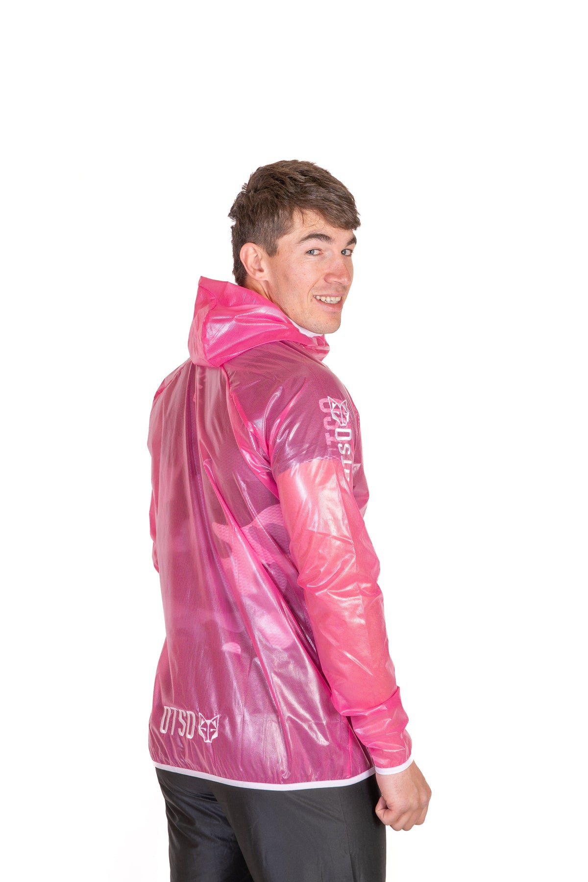 OTSO Wasserdichte Laufjacke - Fluo Pink & White – Produktansicht 16
