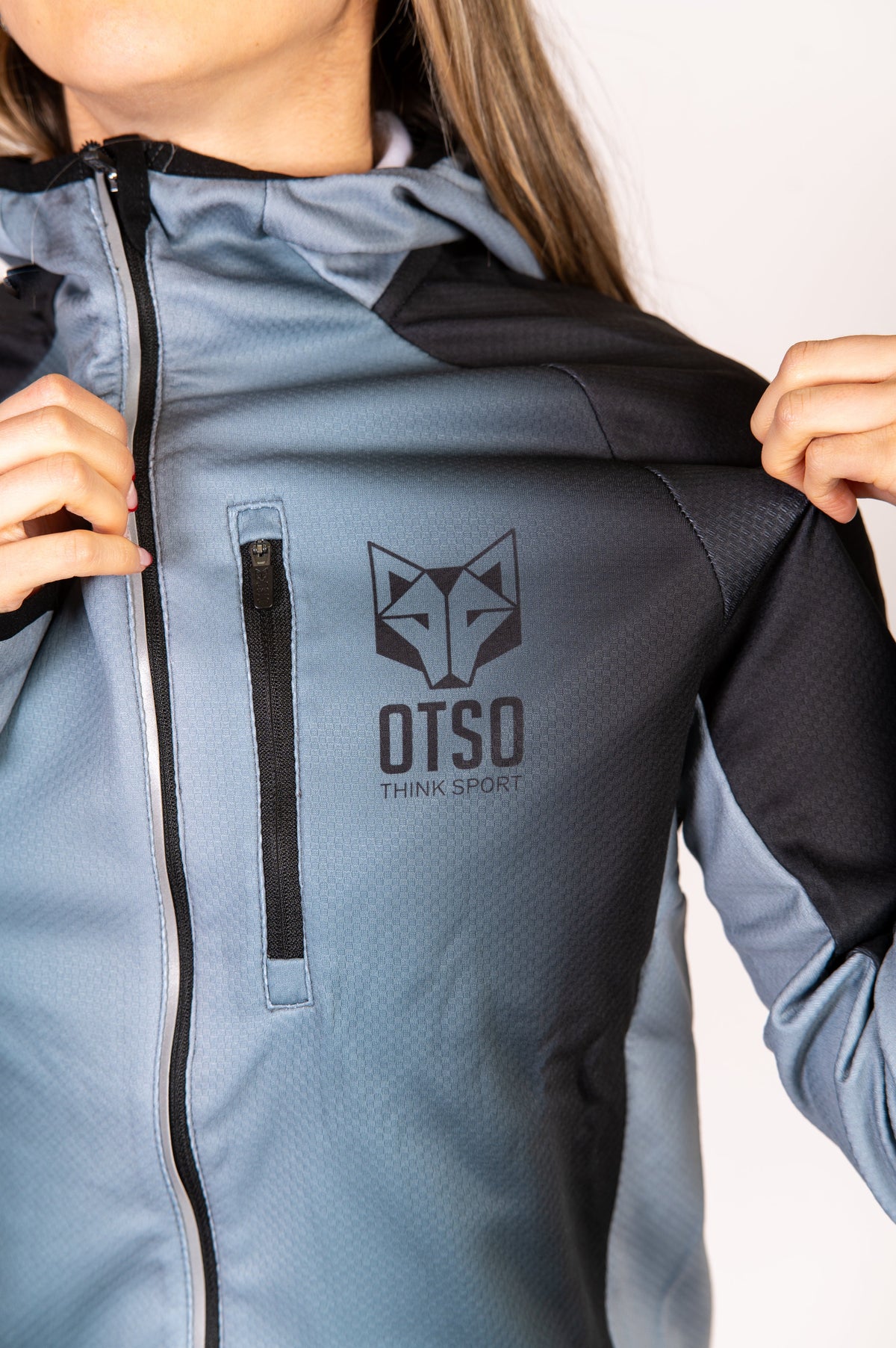 OTSO Unisex Sport-Hoodie - Black & Grey – Produktansicht 18