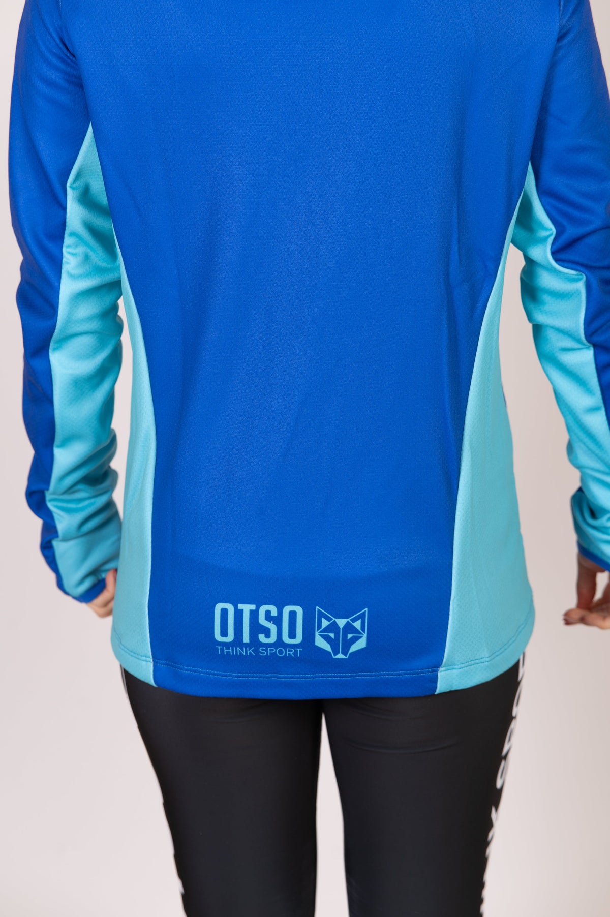 OTSO Unisex Sport-Hoodie - Electric Blue & Light Blue – Produktansicht 18
