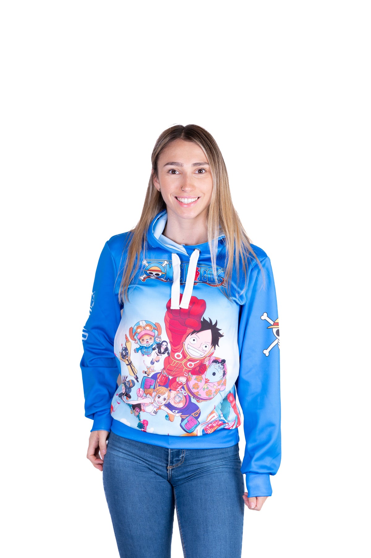 OTSO Hoodie - One piece egghead luffy straw hat crew blue – Produktansicht 15