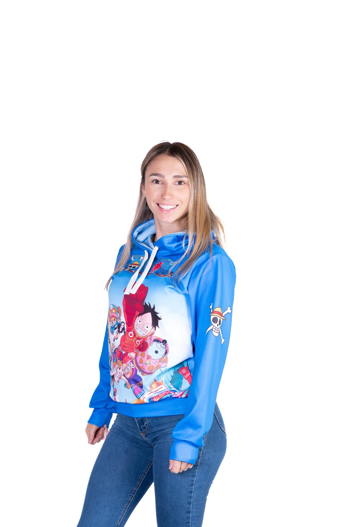 OTSO Hoodie - One piece egghead luffy straw hat crew blue – Produktansicht 16