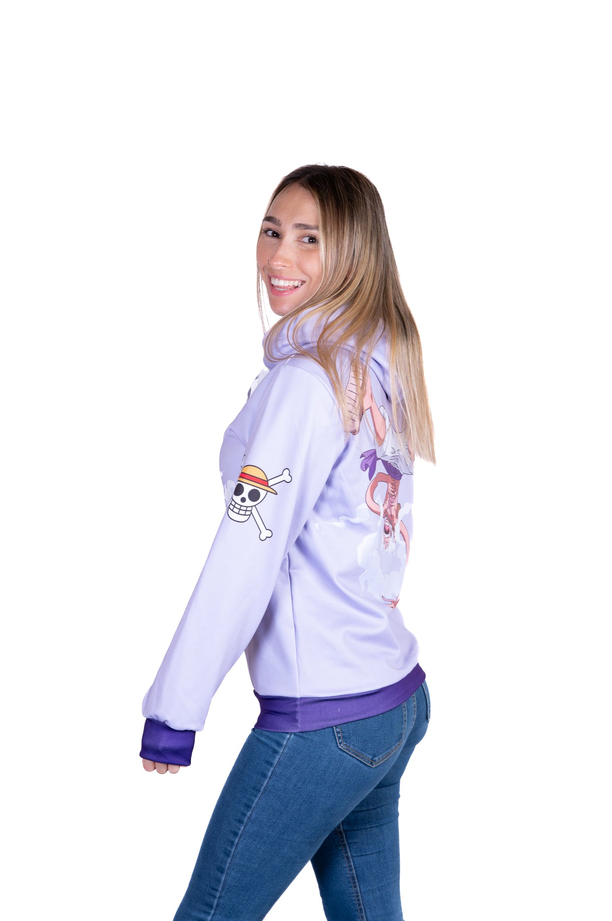 OTSO Hoodie - One piece egghead luffy gear5 purple – Produktansicht 7