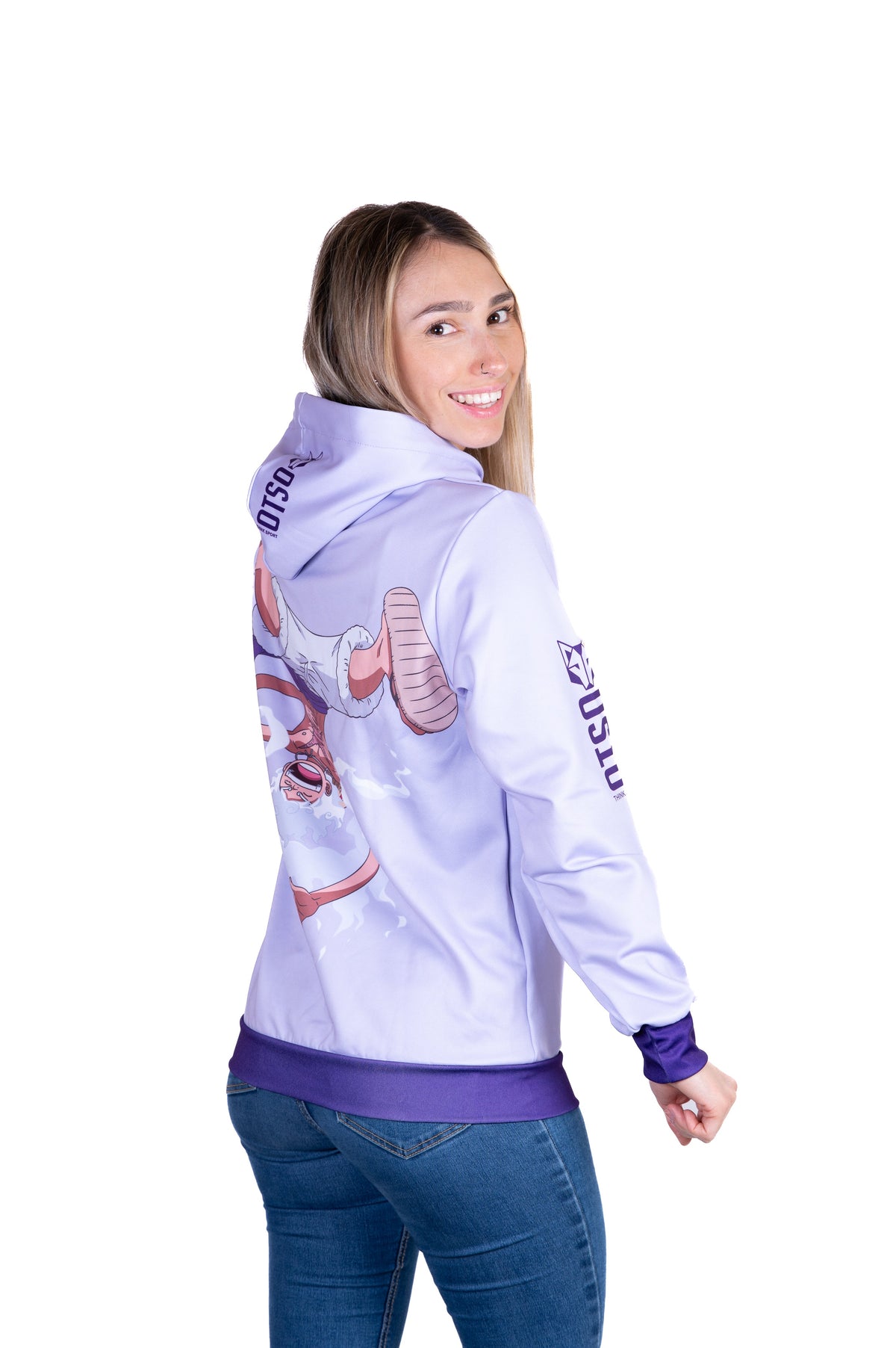 OTSO Hoodie - One piece egghead luffy gear5 purple – Produktansicht 6