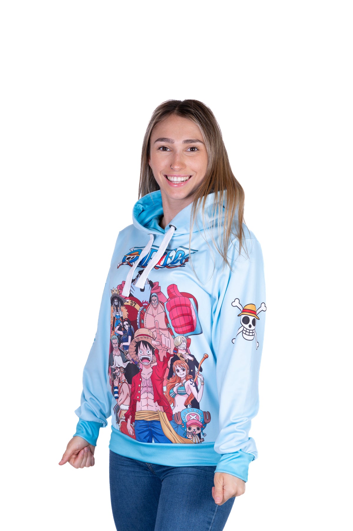 OTSO Hoodie - One piece fishman straw hat crew turquoise – Produktansicht 5