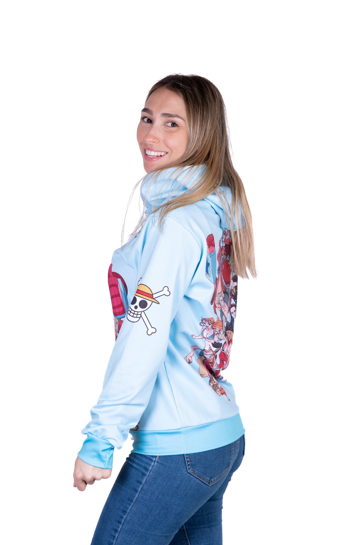 OTSO Hoodie - One piece fishman straw hat crew turquoise – Produktansicht 7
