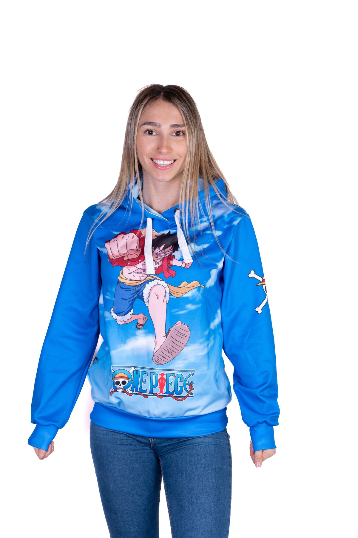 OTSO Hoodie - One piece fishman luffy and the crew blue – Produktansicht 15