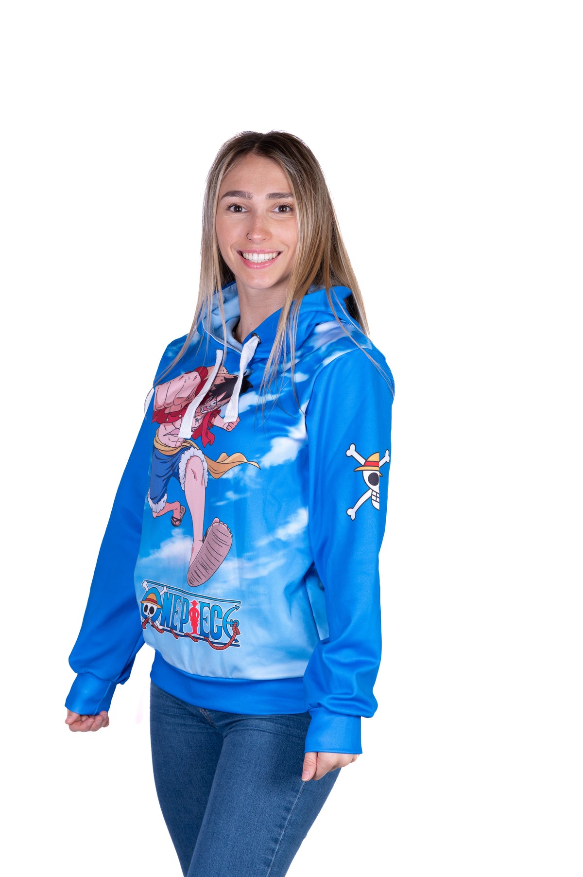 OTSO Hoodie - One piece fishman luffy and the crew blue – Produktansicht 16