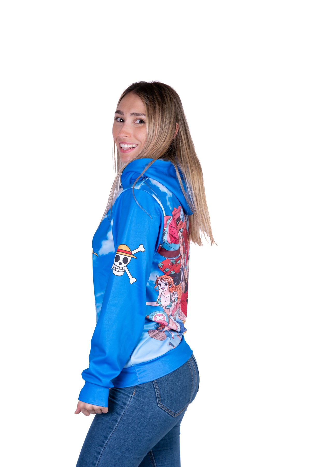 OTSO Hoodie - One piece fishman luffy and the crew blue – Produktansicht 18