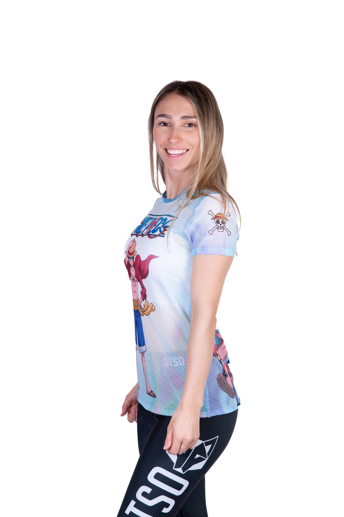 OTSO Damen Kurzarm-Funktionsshirt - One piece fishman luffy and the crew green – Produktansicht 5