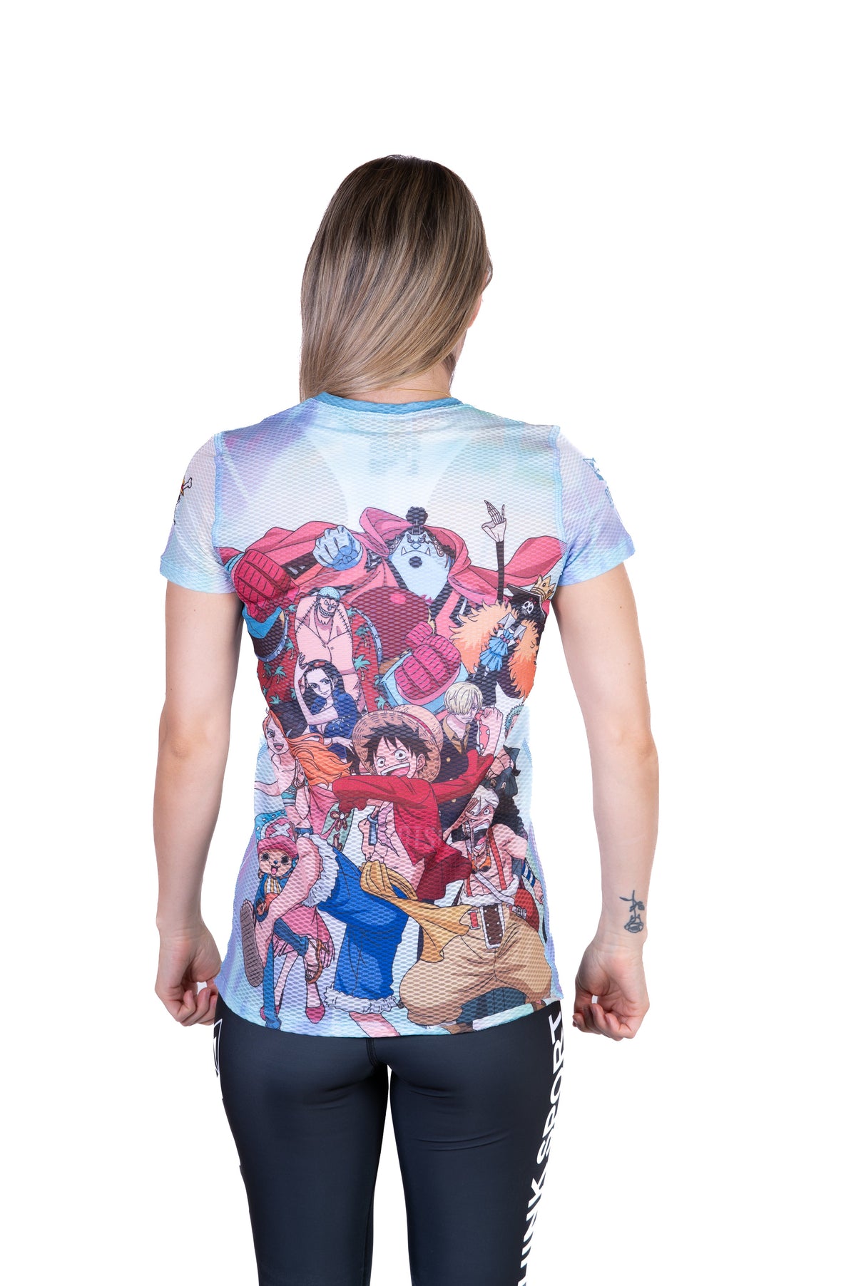 OTSO Damen Kurzarm-Funktionsshirt - One piece fishman luffy and the crew green – Produktansicht 8