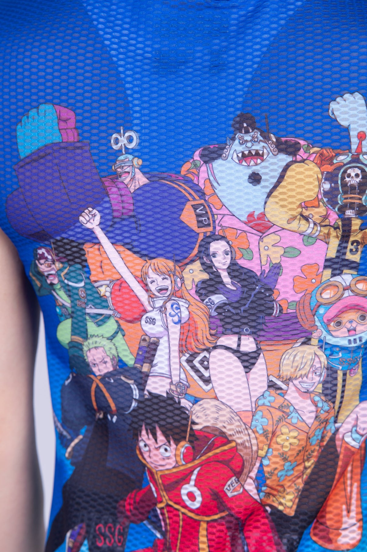 OTSO Damen Kurzarm-Funktionsshirt - One piece egghead luffy and the crew blue – Produktansicht 13