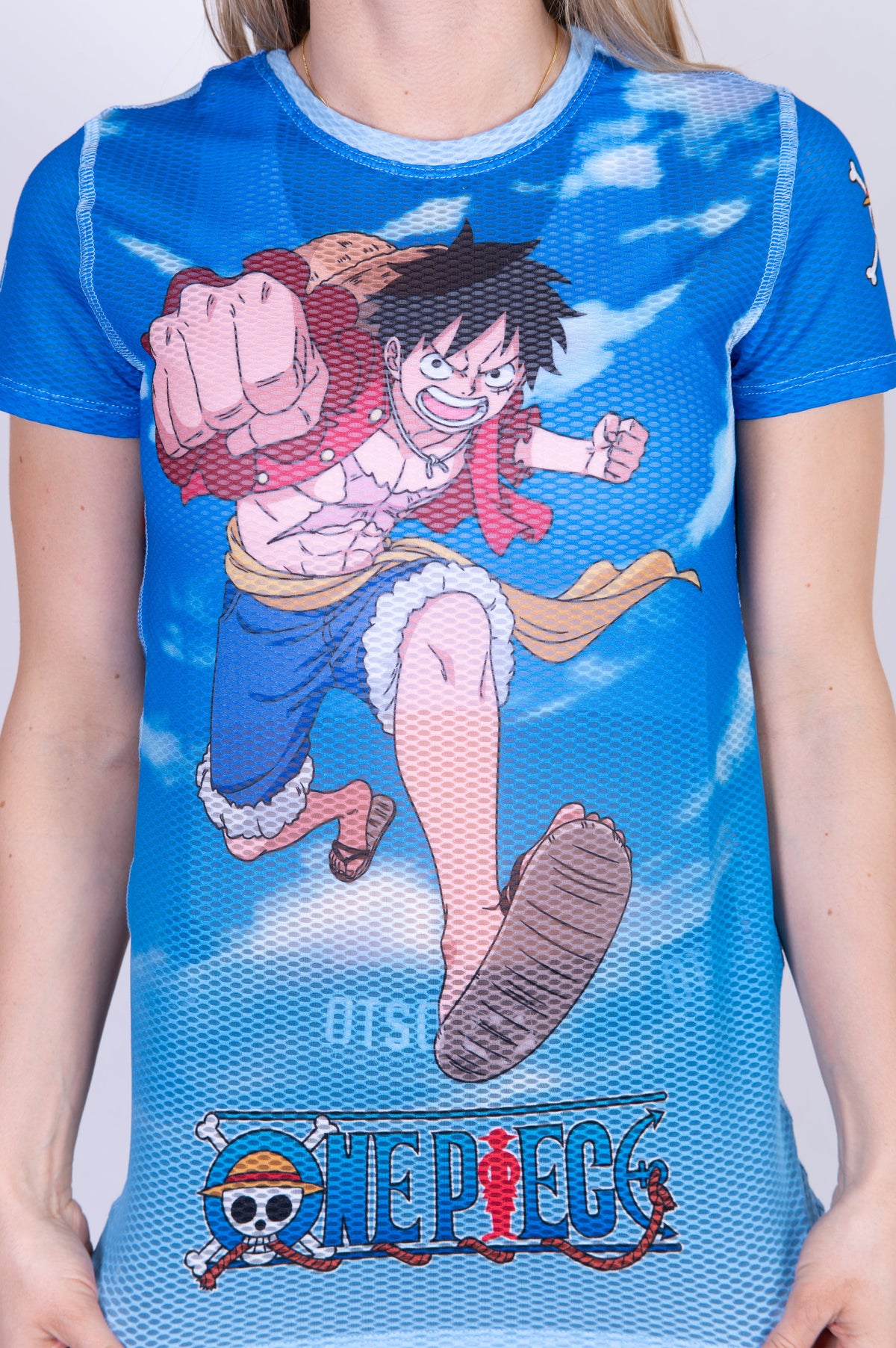 OTSO Damen Kurzarm-Funktionsshirt - One piece fishman luffy and the crew blue – Produktansicht 9