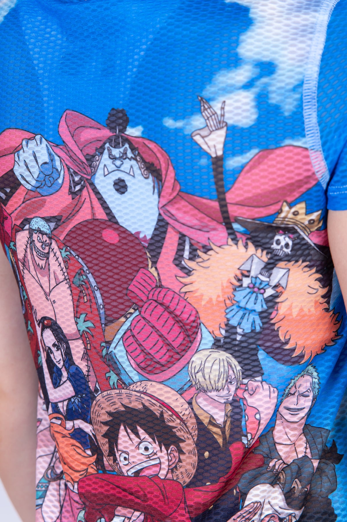 OTSO Damen Kurzarm-Funktionsshirt - One piece fishman luffy and the crew blue – Produktansicht 11