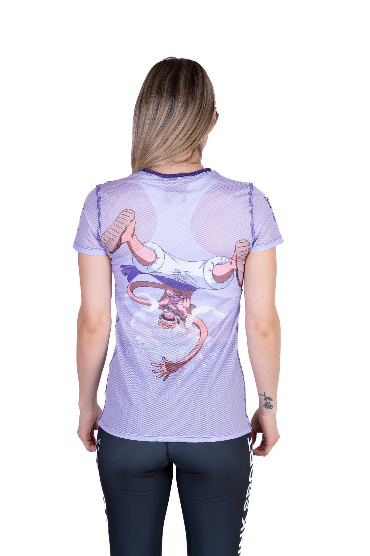 OTSO Damen Kurzarm-Funktionsshirt - One piece egghead luffy gear5 purple – Produktansicht 8